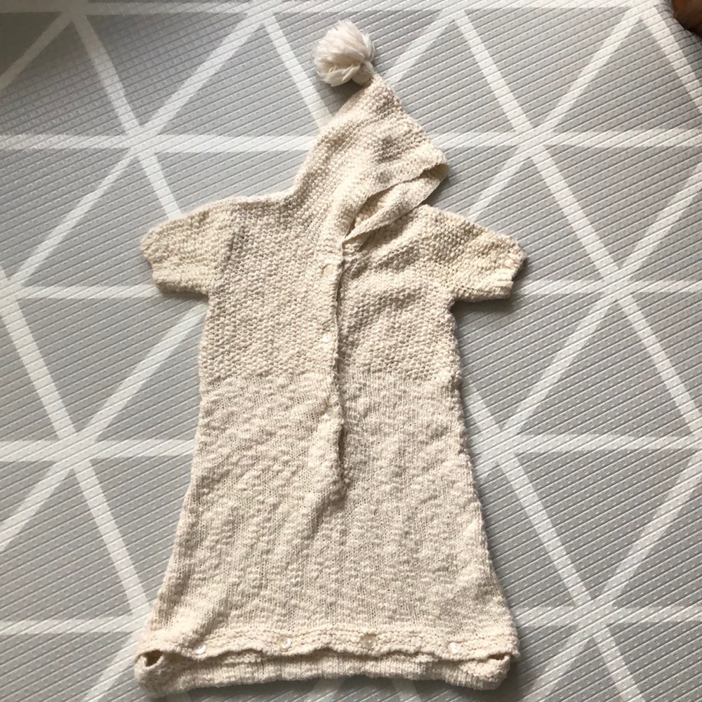 Organic cotton knit baby sleep sack 0-3 months